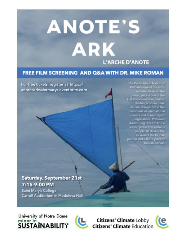 Anote's Ark Film Screening Poster